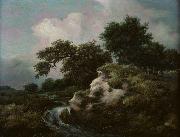 Jacob Isaacksz. van Ruisdael Landscape with Dune and Small Waterfall oil painting